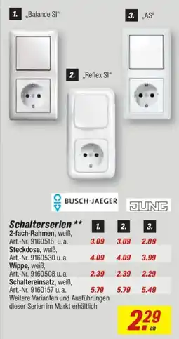 toom Baumarkt Schalterserien BUSCH-JAEGER JUNG Angebot