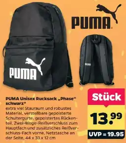 Netto PUMA Unisex Rucksack „Phase“ schwarz* Angebot