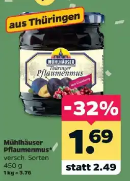 Netto Mühlhäuser Pflaumenmus Angebot