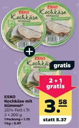 Netto ESKO Kochkäse mit Kümmel Angebot