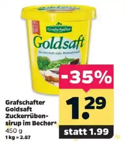 Netto Grafschafter Goldsaft Zuckerrüben-sirup im Becher Angebot