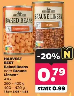 Netto HARVEST BEST Baked Beans oder Braune Linsen Angebot