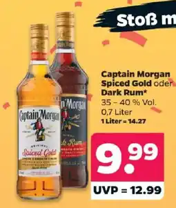 Netto Captain Morgan Spiced Gold oder Dark Rum Angebot