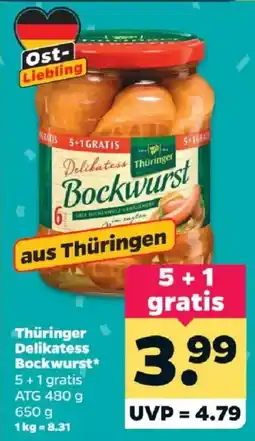 Netto Thüringer Delikatess Bockwurst Angebot