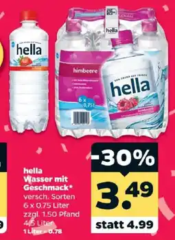 Netto hella Wasser mit Geschmack Angebot