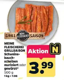 Netto MEINE FLEISCHEREI GRILLSAISON Schweinebauchscheiben Angebot