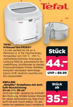 Netto TEFAL Fritteuse Uno FF2031 Angebot