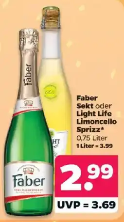 Netto Faber Sekt oder Light Life Limoncello Sprizz Angebot