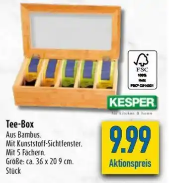 diska Kesper Tee-Box 36x20x9 cm Angebot