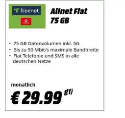 MediaMarkt Allnet Flat 75 GB Angebot