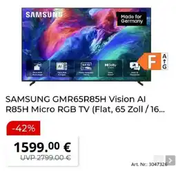 MediaMarkt SAMSUNG GMR65R85H Vision AI R85H Micro RGB TV Angebot