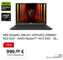 MediaMarkt MSI Stealth A16 AI+ Angebot