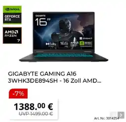 MediaMarkt GIGABYTE GAMING A16 Angebot