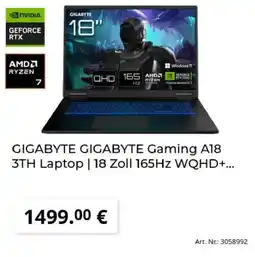 MediaMarkt GIGABYTE Gaming A18 3TH Laptop Angebot