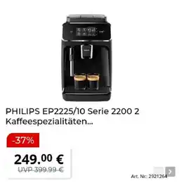 MediaMarkt PHILIPS EP2225/10 Serie 2200 2 Kaffeespezialitäten Angebot