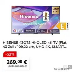 MediaMarkt HISENSE 43Q7S Hi-QLED 4K TV Angebot