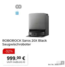 MediaMarkt ROBOROCK Saros 20X Black Saugwischroboter Angebot