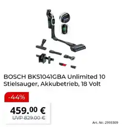 MediaMarkt BOSCH BKS1041GBA Unlimited 10 Stielsauger, Akkubetrieb, 18 Volt Angebot