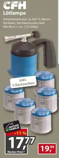 Sonderpreis Baumarkt CFH Lötlampe Angebot