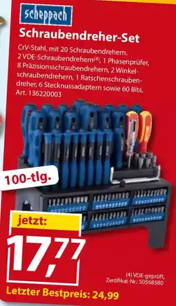 Sonderpreis Baumarkt Scheppach Schraubendreher-Set Angebot