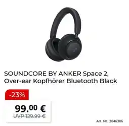 MediaMarkt SOUNDCORE BY ANKER Space 2, Over-ear Kopfhörer Bluetooth Black Angebot