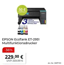 MediaMarkt EPSON EcoTank ET-2951 Multifunktionsdrucker Angebot