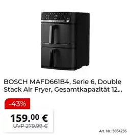 MediaMarkt BOSCH MAFD661B4, Serie 6, Double Stack Air Fryer Angebot