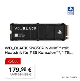 MediaMarkt WD_BLACK SN850P NVMe™ mit Heatsink für PS5 Konsolen™ Angebot