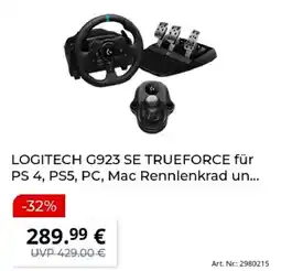 MediaMarkt LOGITECH G923 SE TRUEFORCE Rennlenkrad Angebot