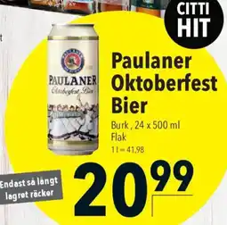 CITTI Markt Paulaner Oktoberfest Bier Angebot
