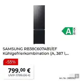 MediaMarkt SAMSUNG RB38C607AB1/EF Kühlgefrierkombination Angebot