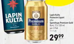 CITTI Markt Lapin Kulta Premium Export eller Spendrups Premium Guld Angebot