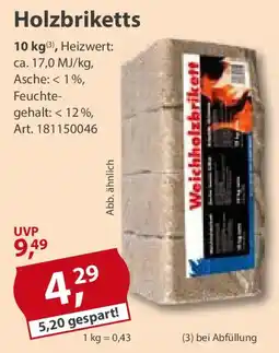 Sonderpreis Baumarkt Holzbriketts Weichholzbrikett Angebot