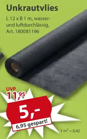 Sonderpreis Baumarkt Unkrautvlies Angebot