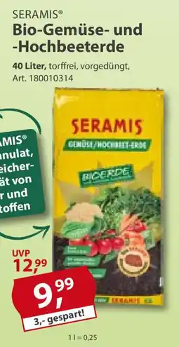 Sonderpreis Baumarkt SERAMIS Bio-Gemüse- und -Hochbeeterde Angebot