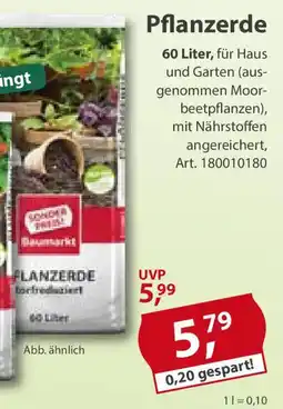 Sonderpreis Baumarkt WONDER PFLANZERDE Angebot