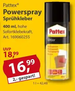 Sonderpreis Baumarkt Pattex Powerspray Sprühkleber Angebot
