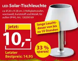 Sonderpreis Baumarkt LED-Solar-Tischleuchte Angebot