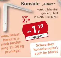 Sonderpreis Baumarkt Konsole "Altura" Angebot