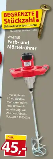 Sonderpreis Baumarkt WALTER Farb- und Mörtelrührer Angebot