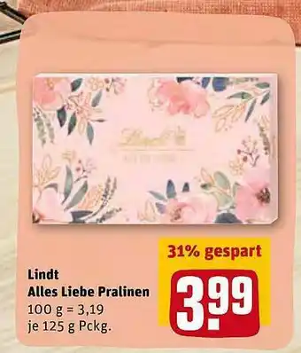 REWE Lindt Alles Liebe Pralinen Angebot