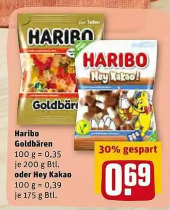 REWE Haribo Goldbären Oder Hey Kakao Angebot