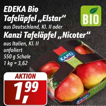 Simmel Edeka Bio Tafelapfel "Elstar" oder Kanzi Tafelapfel "Nicoter" 550g Angebot