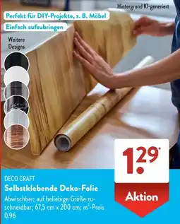 Aldi Süd DECO CRAFT Selbstklebende Deko-Folie Angebot