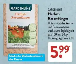 Aldi Süd GARDENLINE Herbst-Rasendünger Angebot