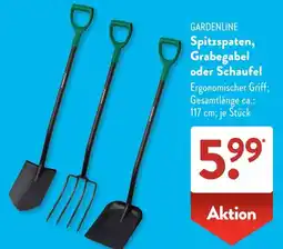 Aldi Süd GARDENLINE Spitzspaten, Grabegabel oder Schaufel Angebot