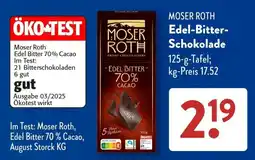 Aldi Süd Moser Roth Edel-Bitter-Schokolade Angebot