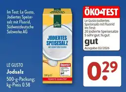 Aldi Süd Le Gusto Jodiertes Speisesalz Angebot