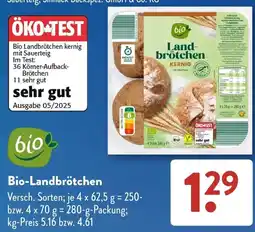Aldi Süd Bio-Landbrötchen Angebot