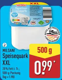 Aldi Nord MILSANI Speisequark XXL Angebot